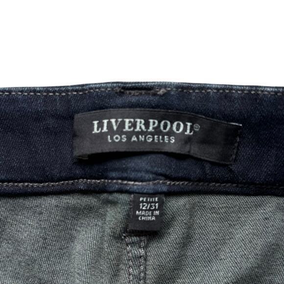 Liverpool Gia Glider Pull-On Straight Leg Jeans Halifax Dark Size 12/31 Petite - Picture 7 of 9